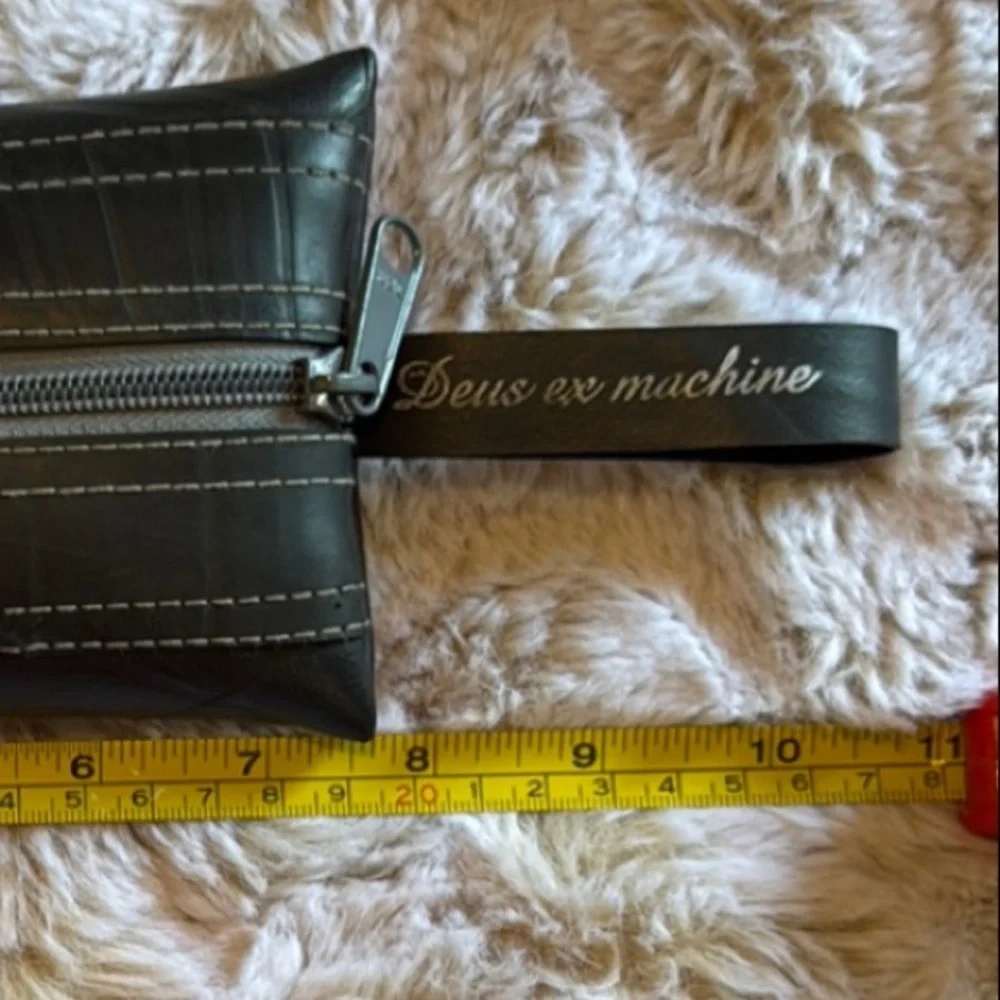Deus ex machine leather Black Zippered Pouch - Picture 6 of 6